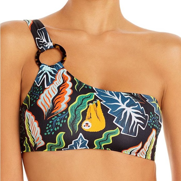 Solid & Striped The Desi Printed Asymmetric Bikini Top - Picture 1 of 3